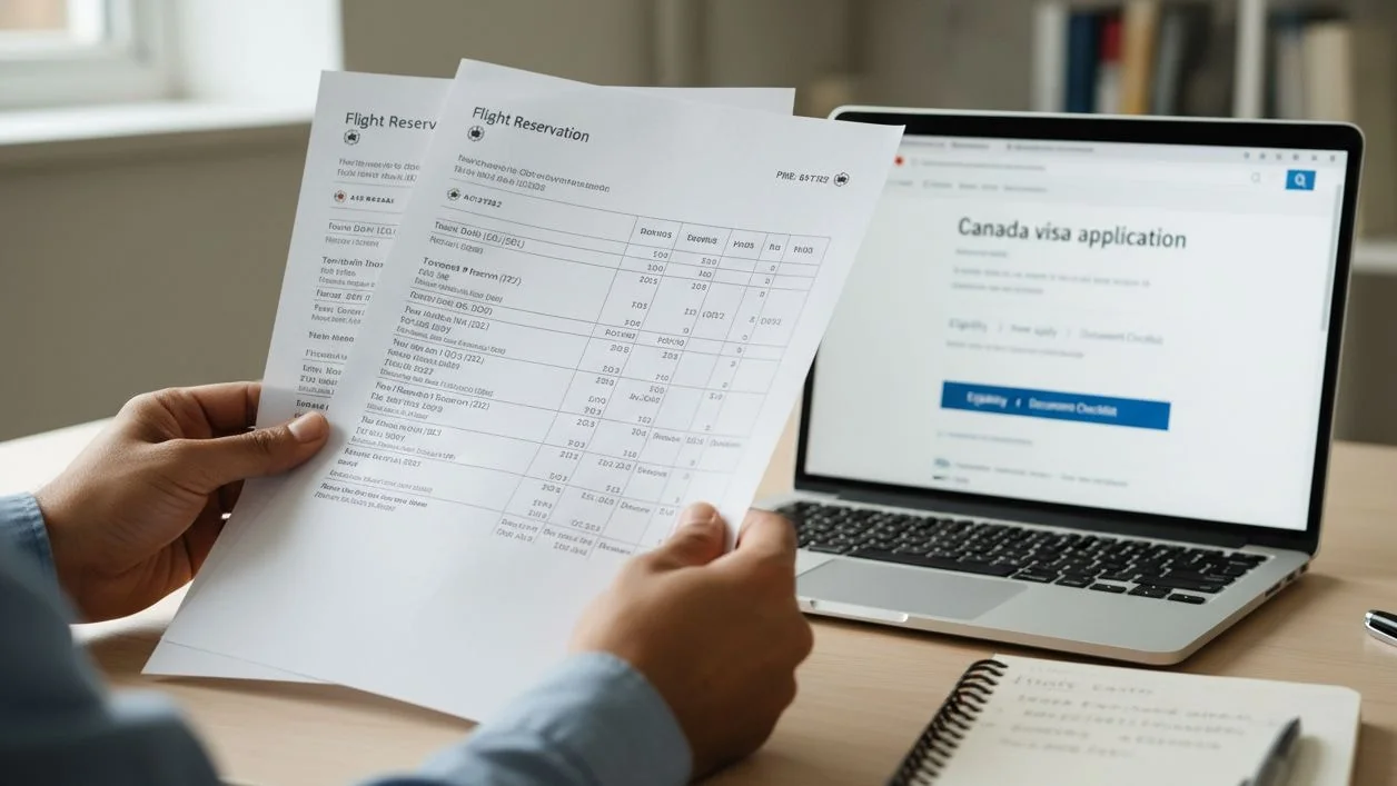 Understanding visa officers' expectations for flight reservations in Canada visa applications from India.